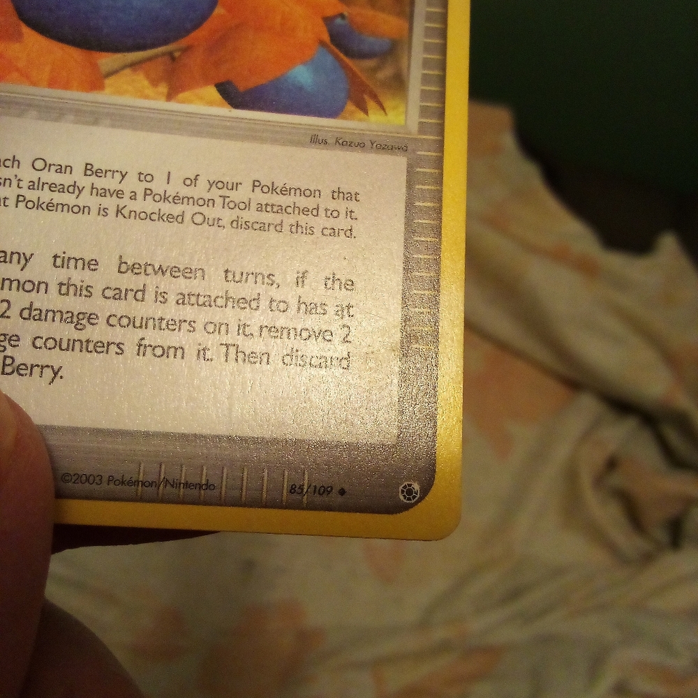 Vintage Pokemon Oran Berry E-Reader Trainer 85/109 EX Ruby & Sapphire 2003 - Picture 4 of 15